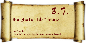 Berghold Tézeusz névjegykártya